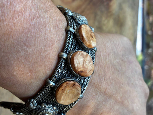 Armband Vintage mit Baumperlen