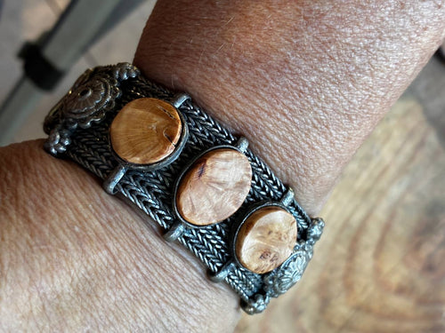 Armband Vintage mit Baumperlen