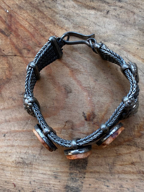 Armband Vintage mit Baumperlen
