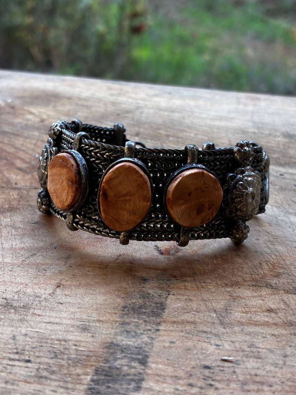 Armband Vintage mit Baumperlen