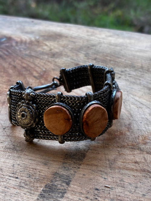 Armband Vintage mit Baumperlen