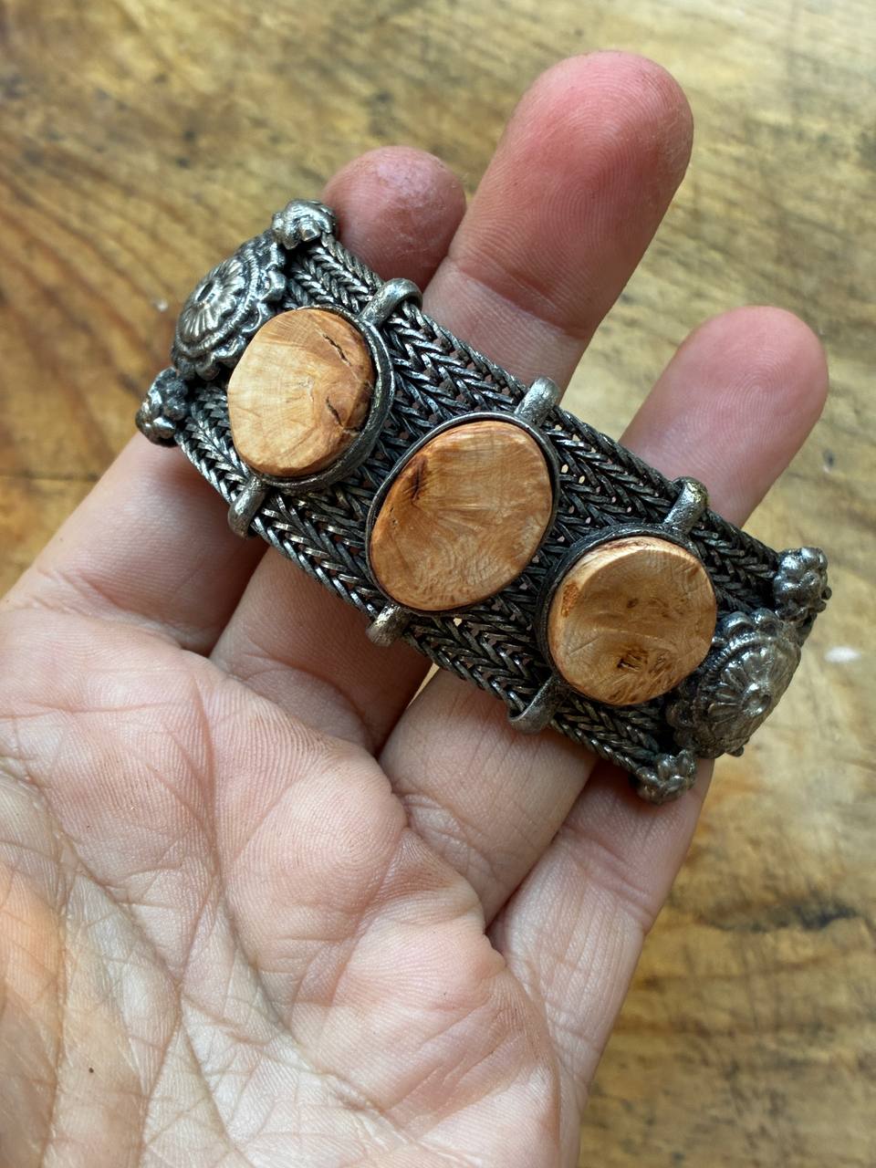 Armband Vintage mit Baumperlen