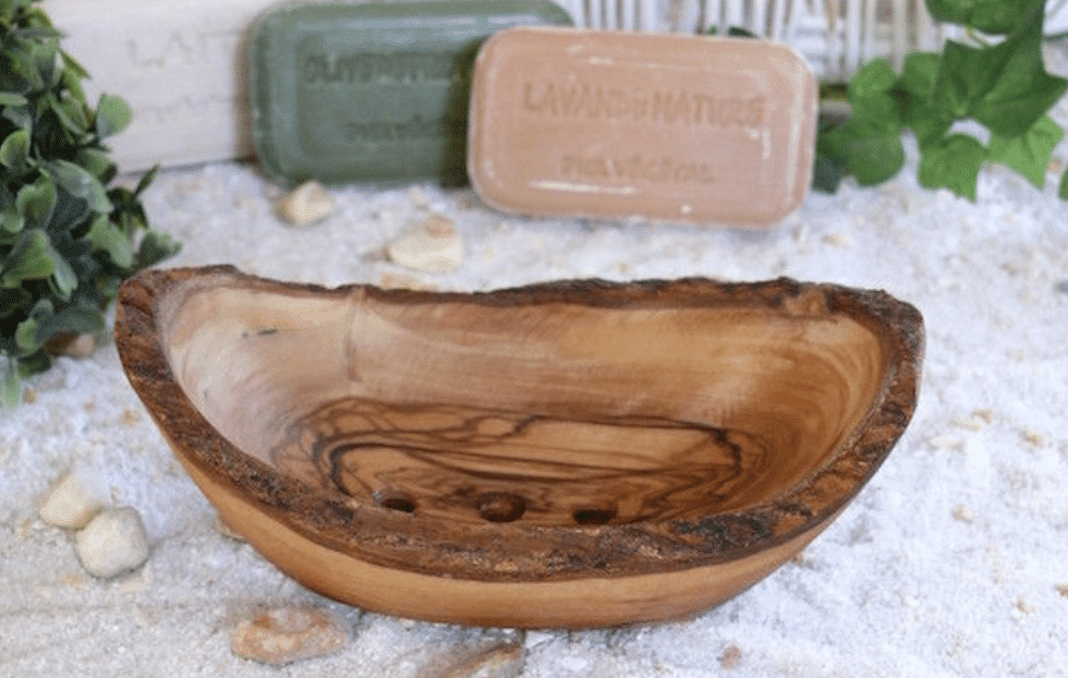 Seifenschale aus Olivenholz