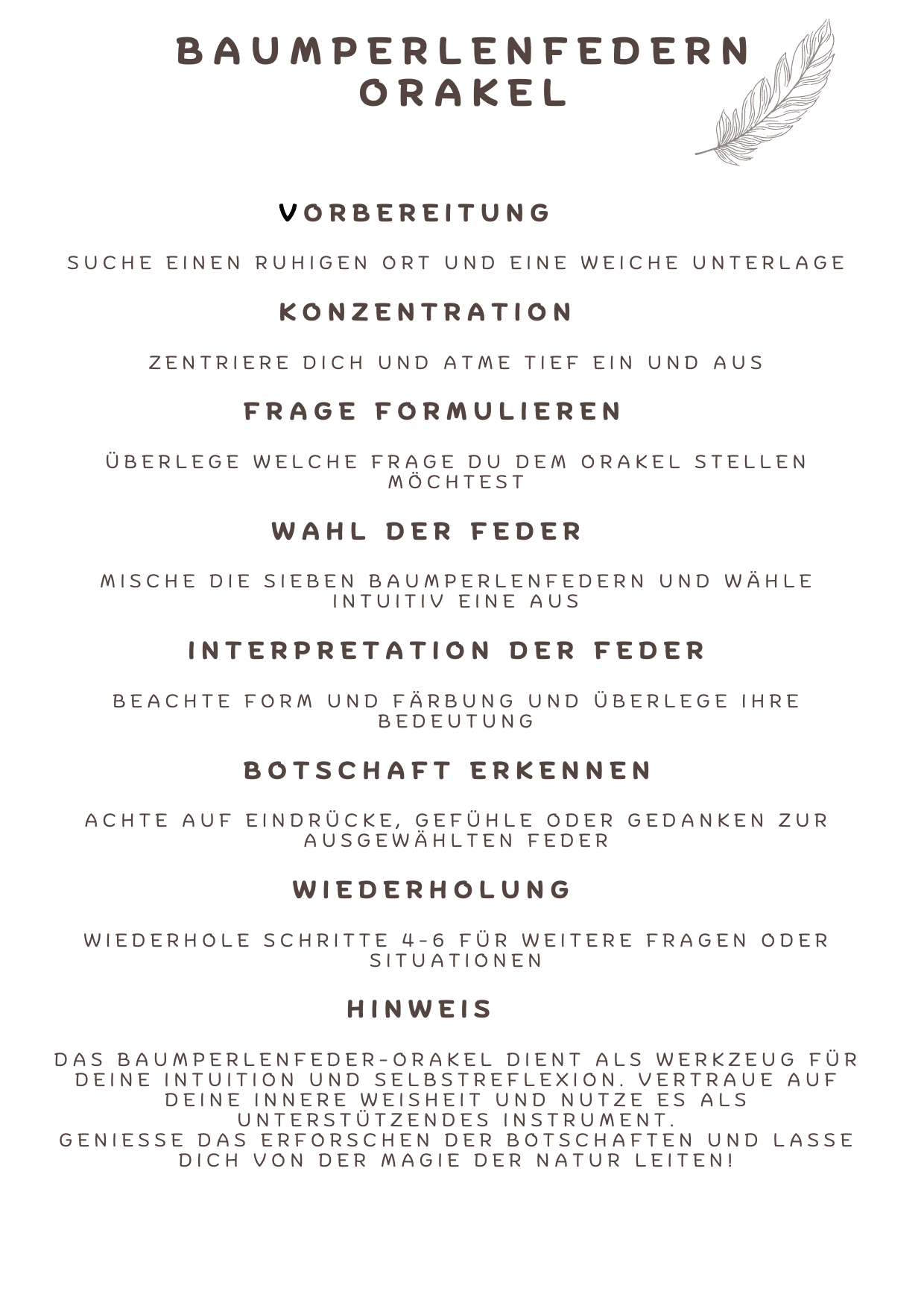 Baumperlen Orakel