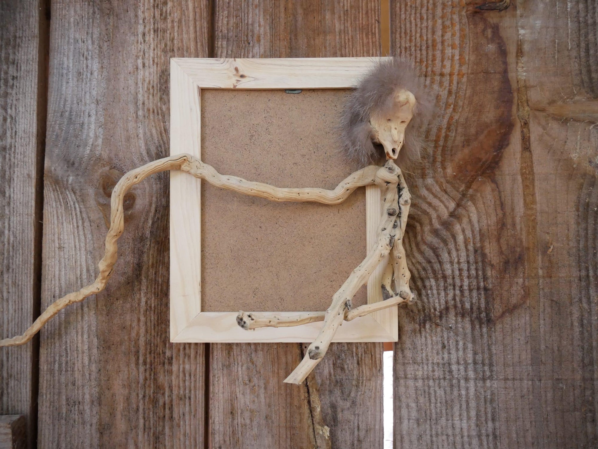 Skulptur, Treibholz, Wandskulptur, Treibholzskulptur
