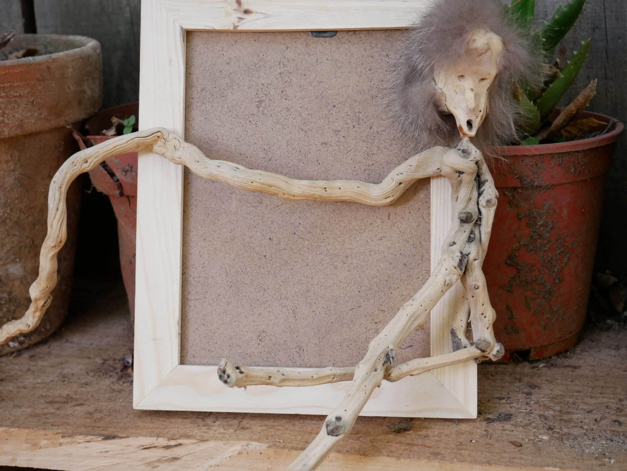 Skulptur, Treibholz, Wandskulptur, Treibholzskulptur