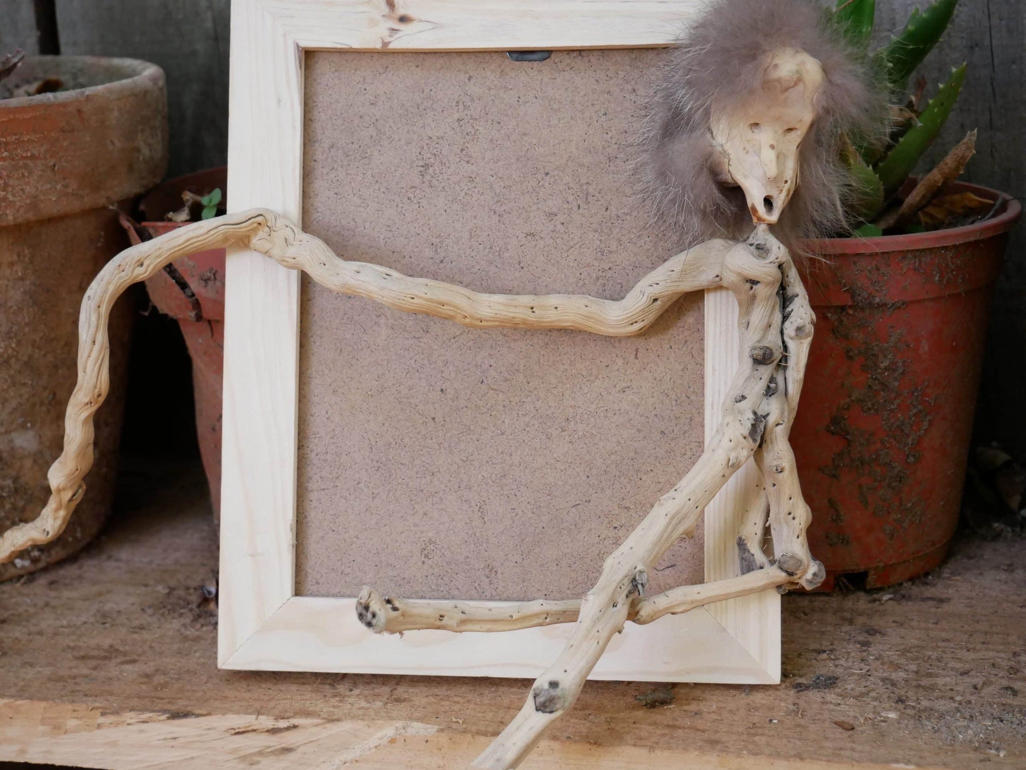Skulptur, Treibholz, Wandskulptur, Treibholzskulptur