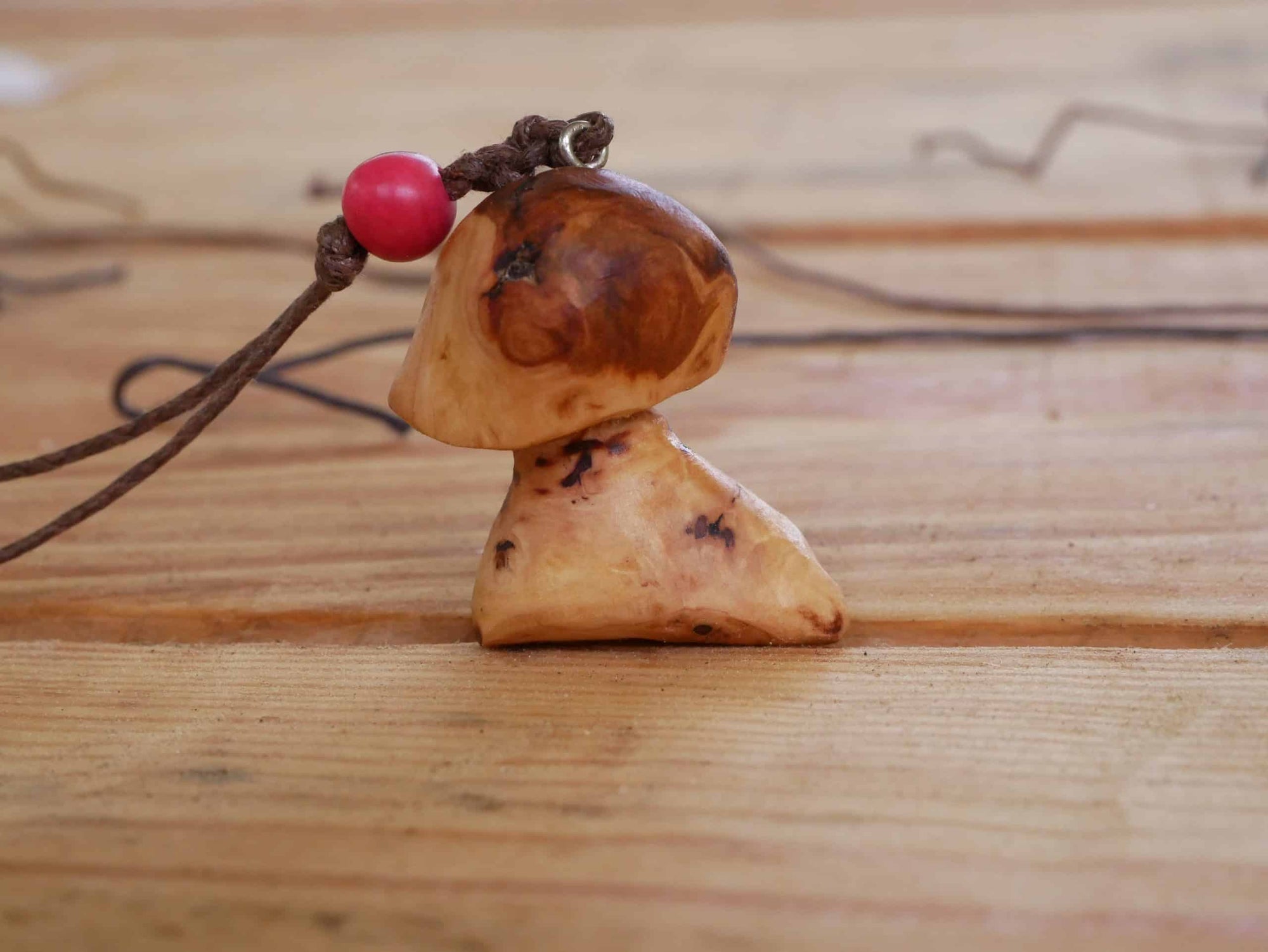 Pilz Kette aus Baumperle