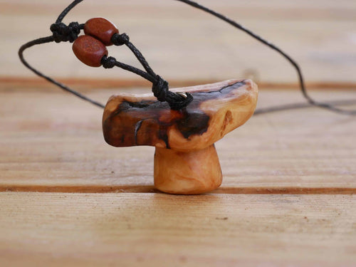 Pilz Kette aus Baumperle