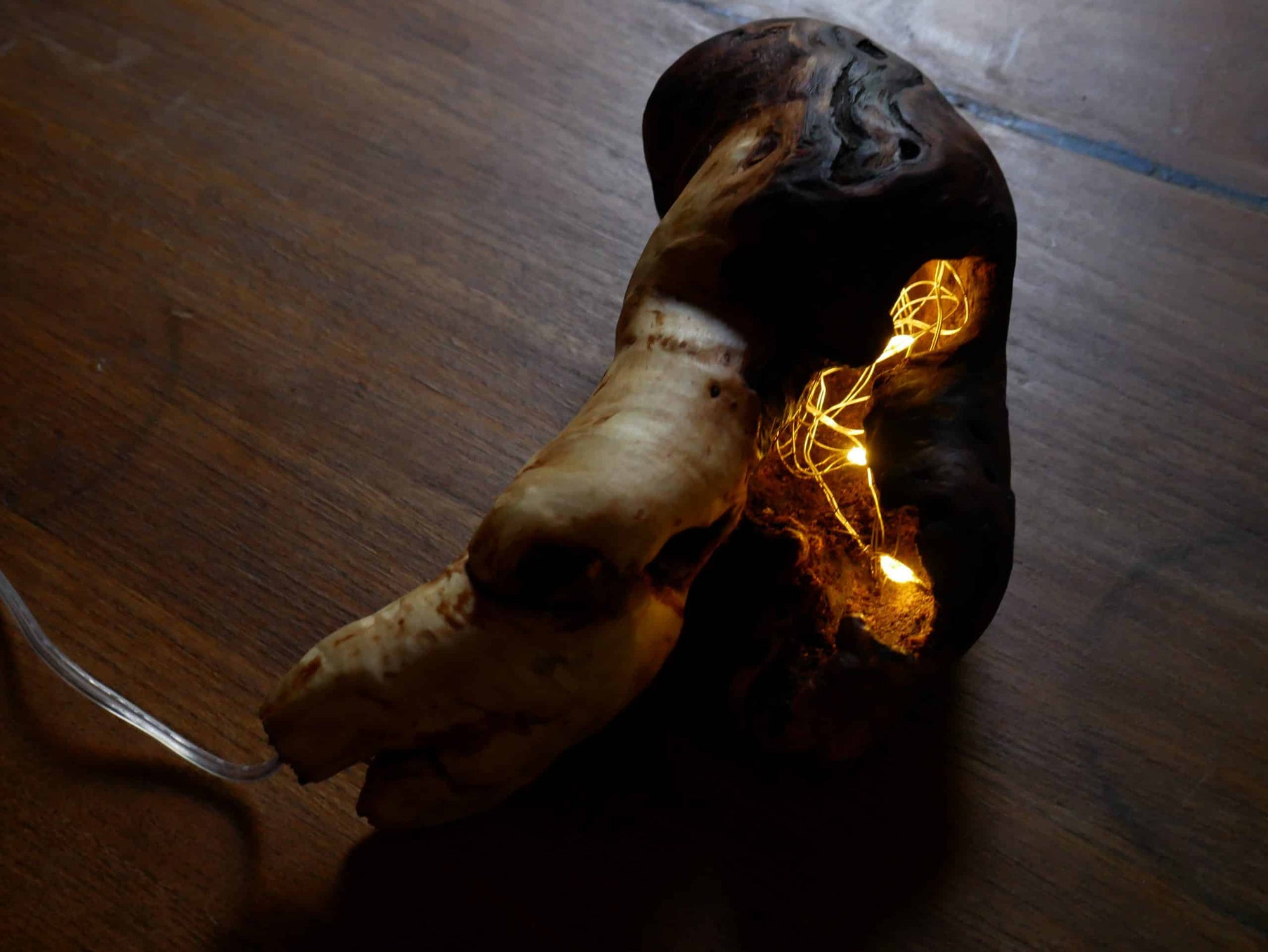 Lampe aus einer Baumperle