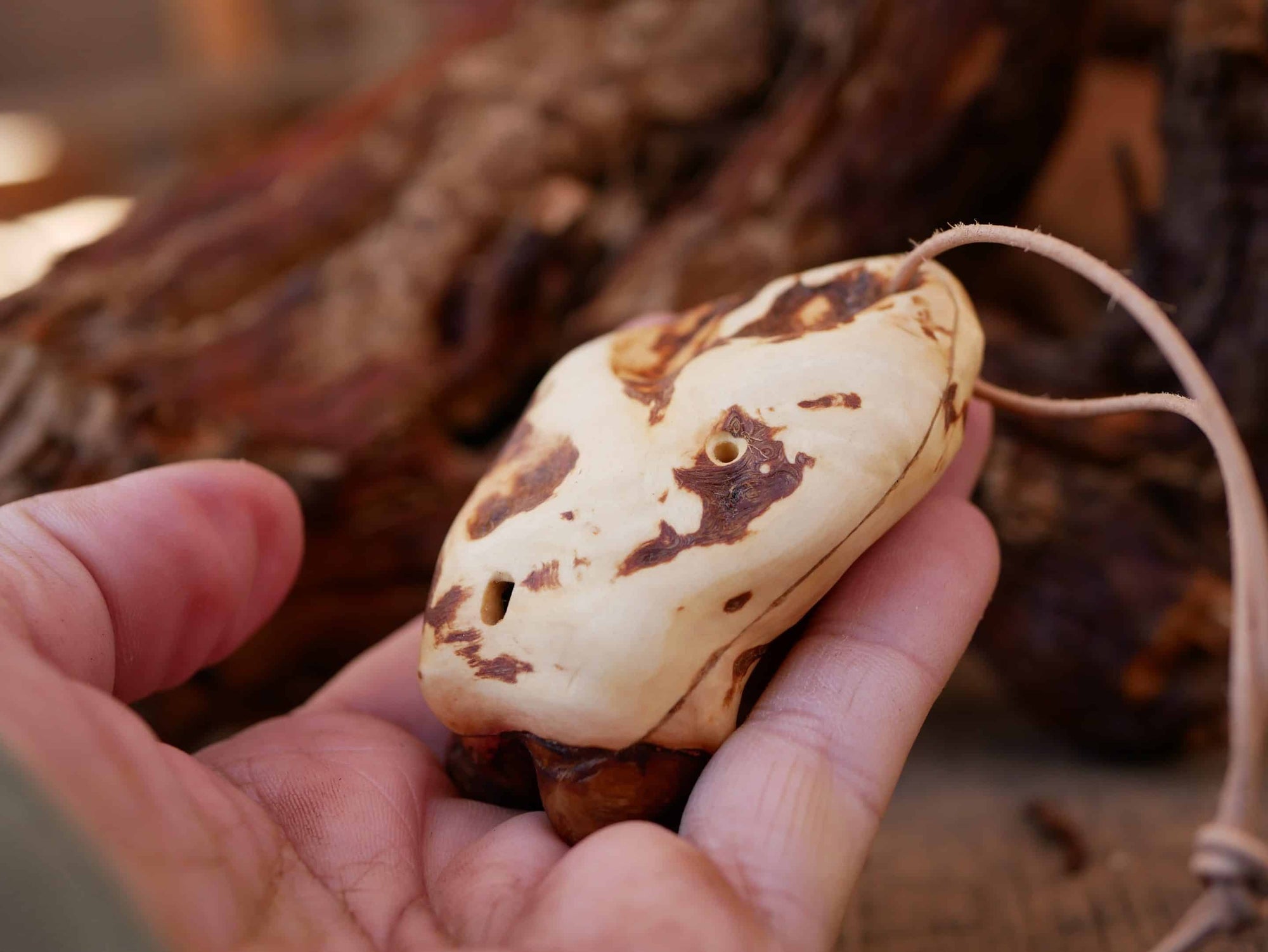 Ocarina aus einer Baumperle