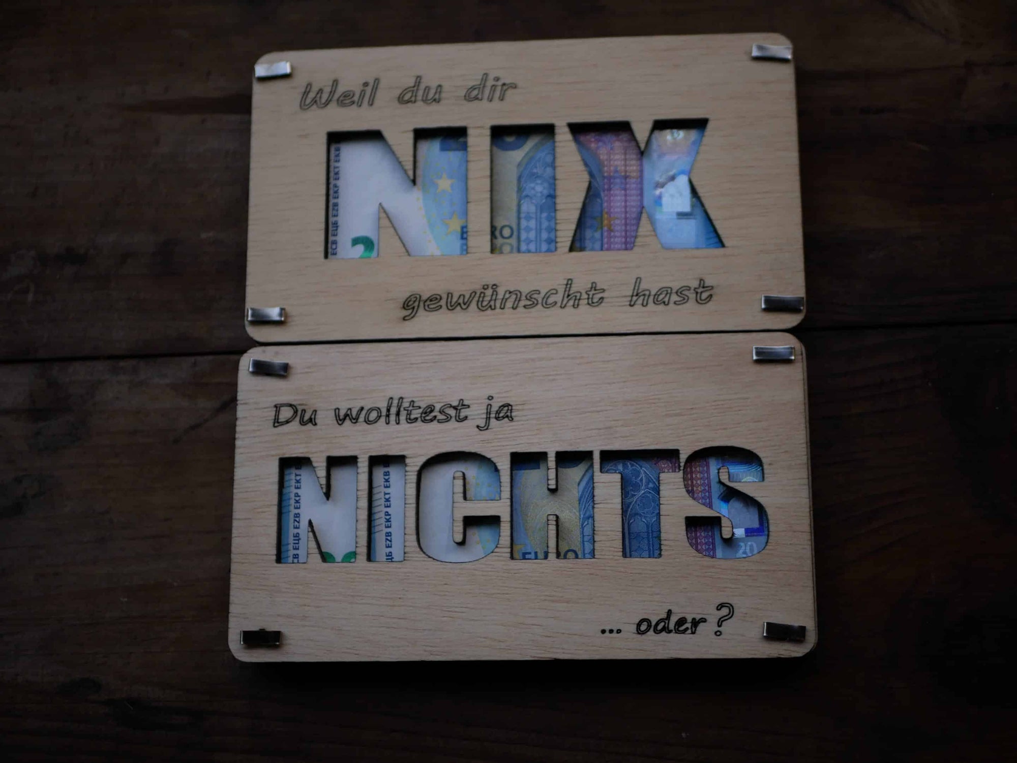 Lasercut Geld Geschenk