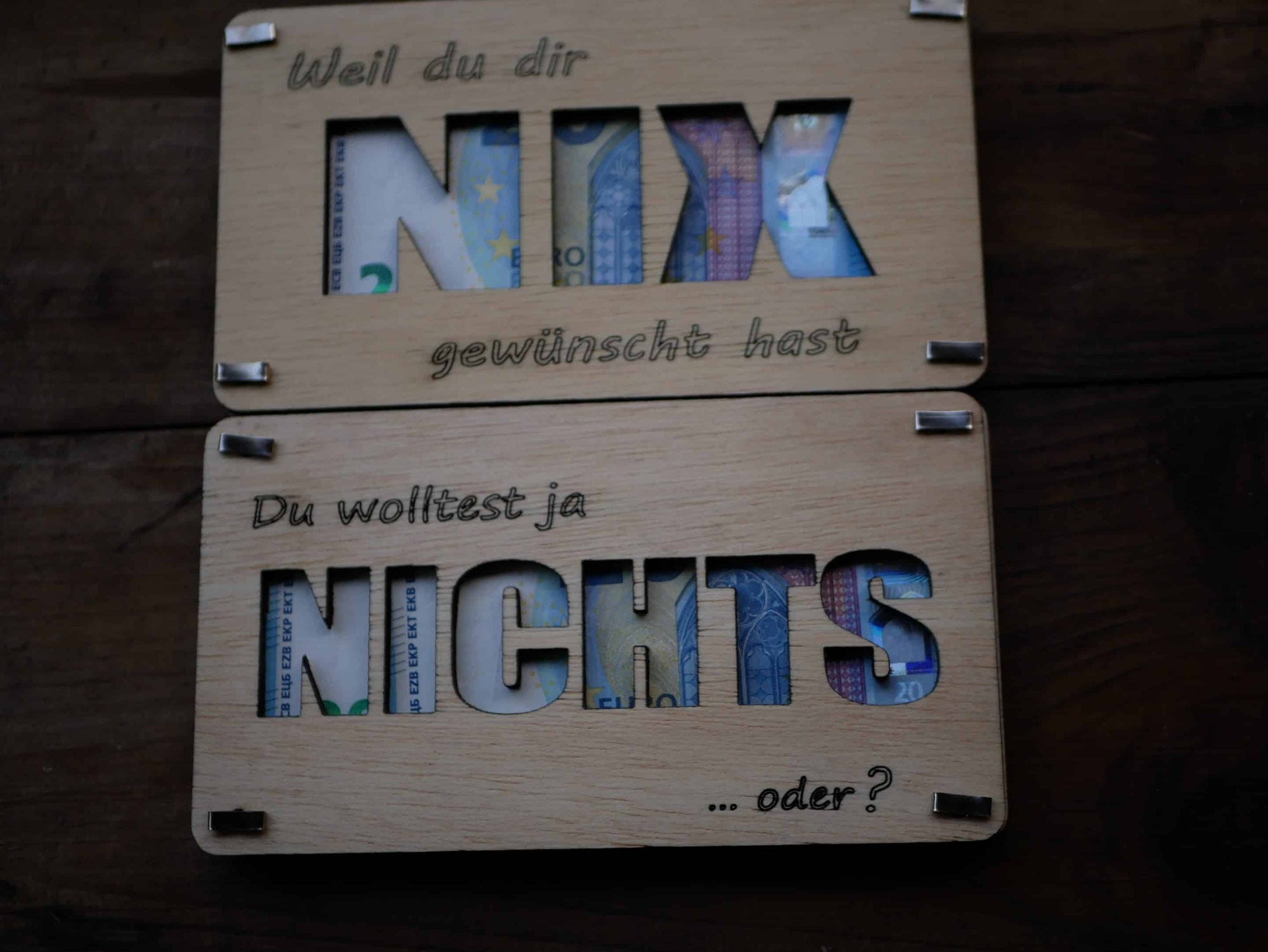 Lasercut Geld Geschenk