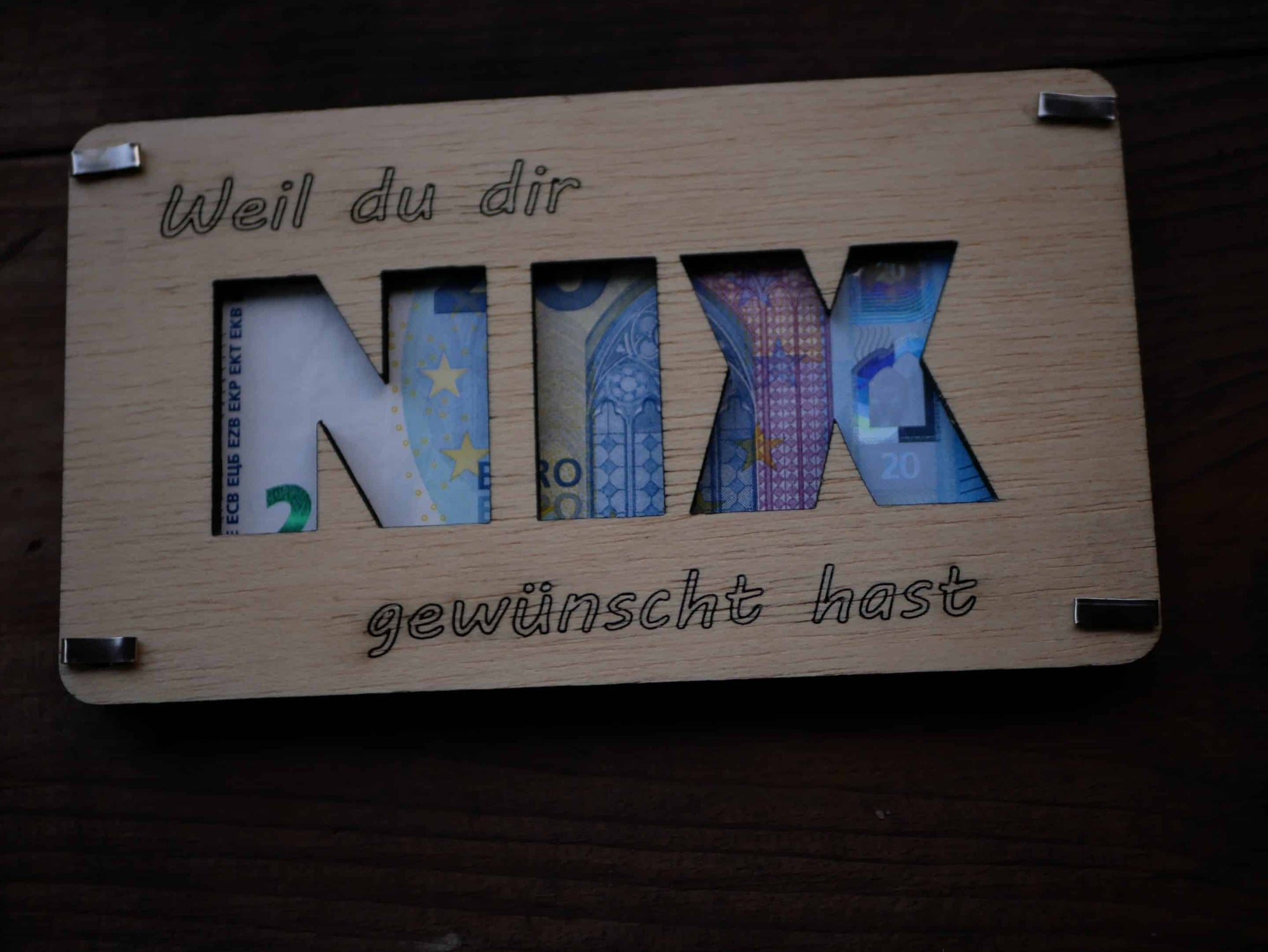 Lasercut Geld Geschenk