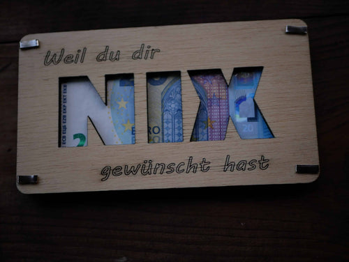 Lasercut Geld Geschenk