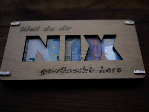 Lasercut Geld Geschenk