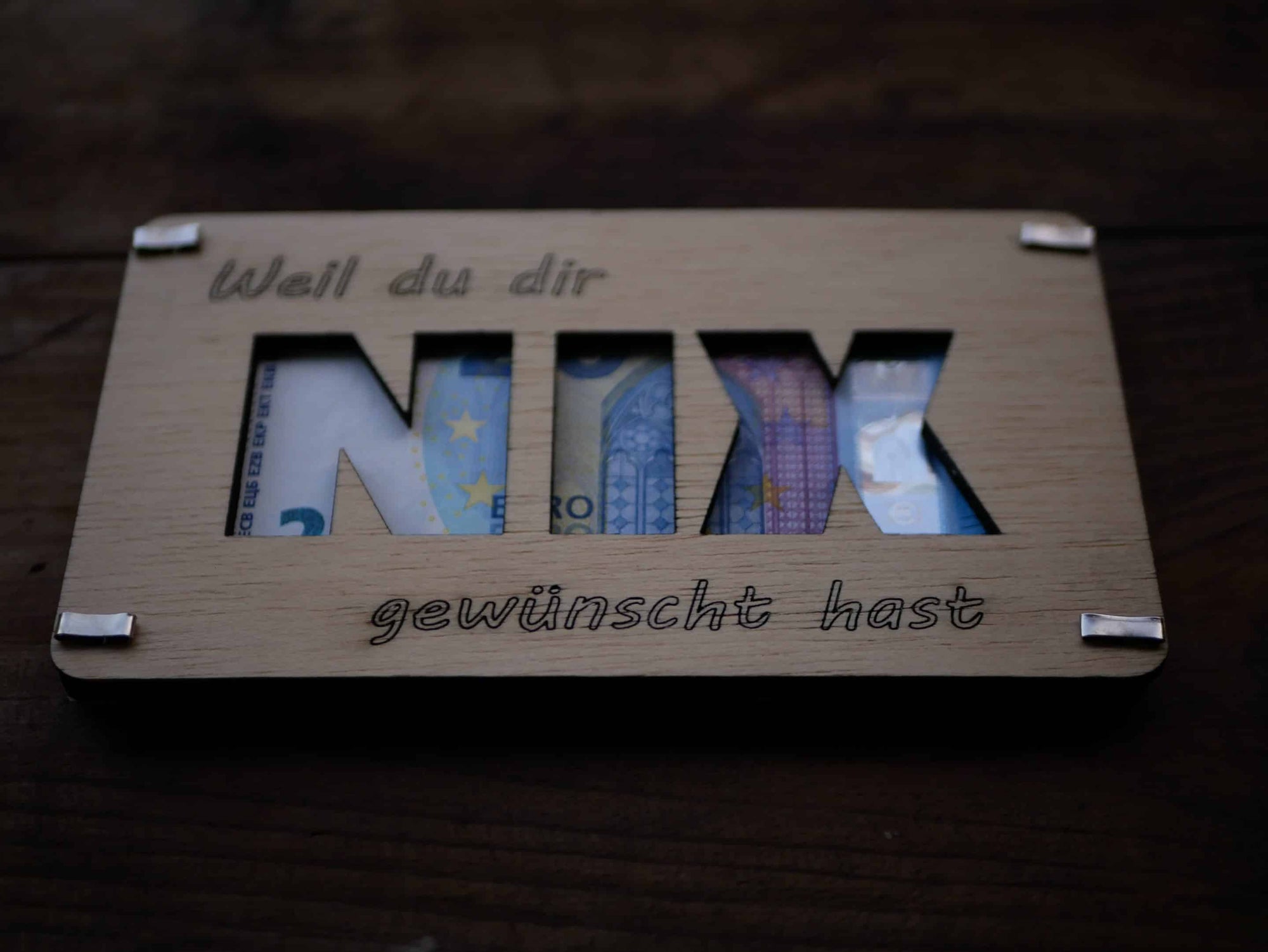 Lasercut Geld Geschenk