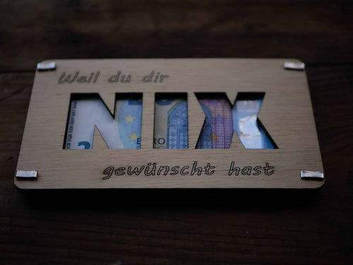 Lasercut Geld Geschenk