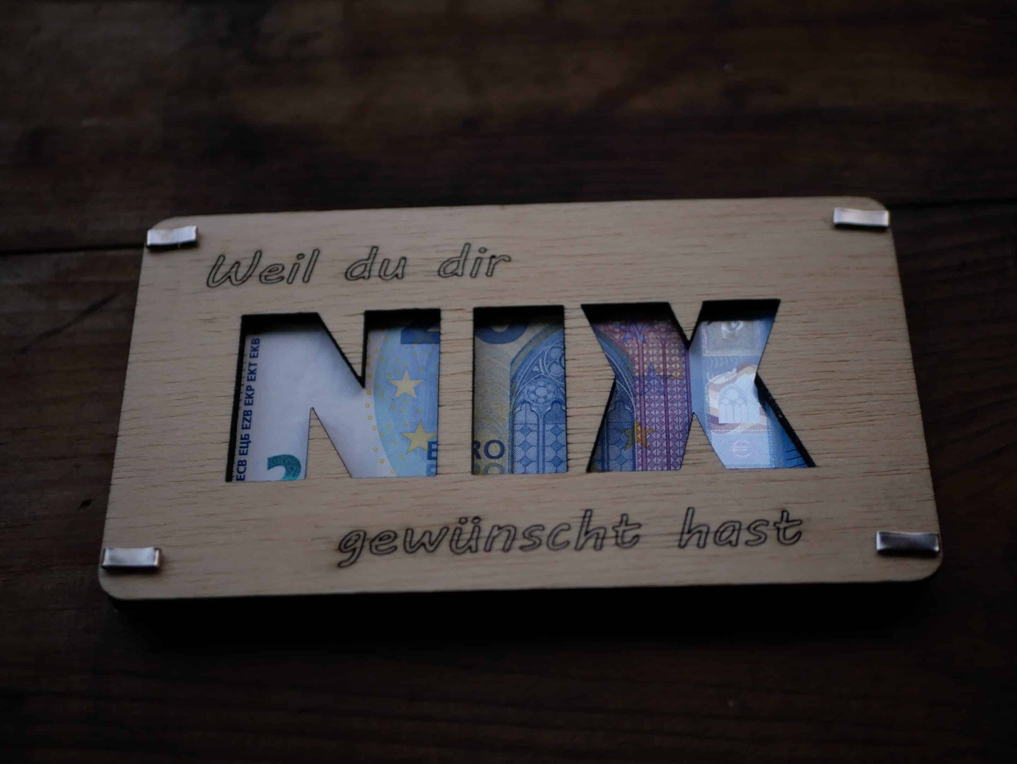Lasercut Geld Geschenk