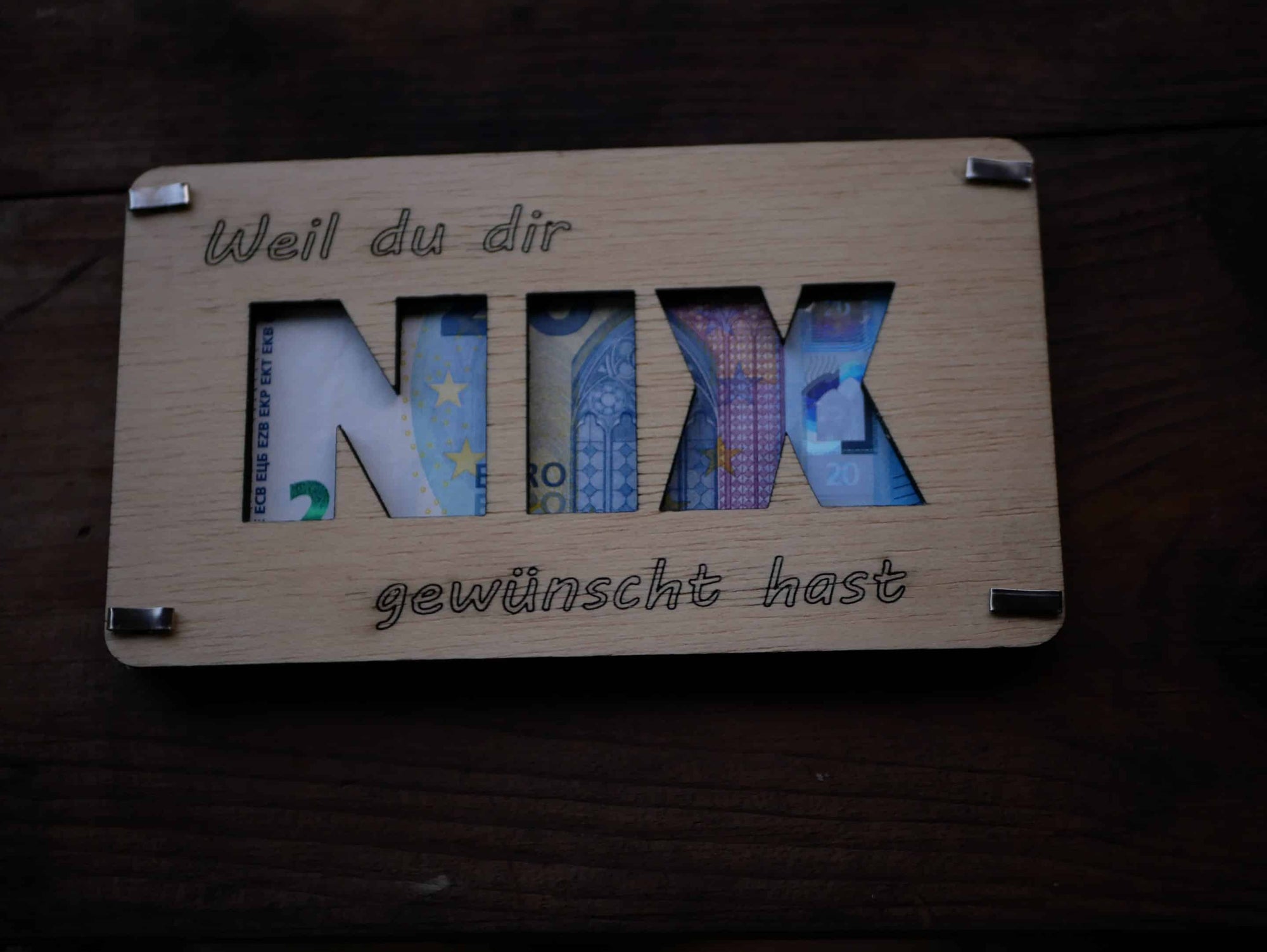 Lasercut Geld Geschenk