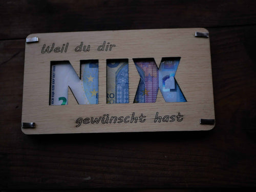 Lasercut Geld Geschenk