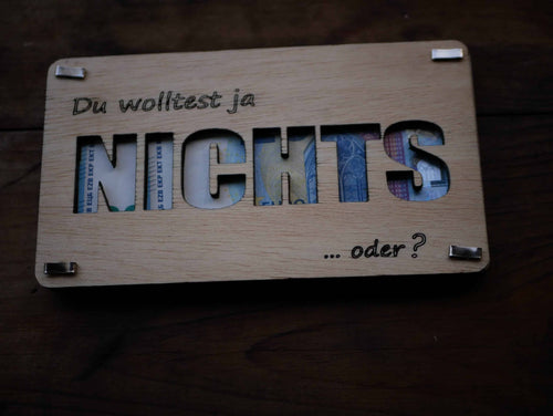 Lasercut Geld Geschenk