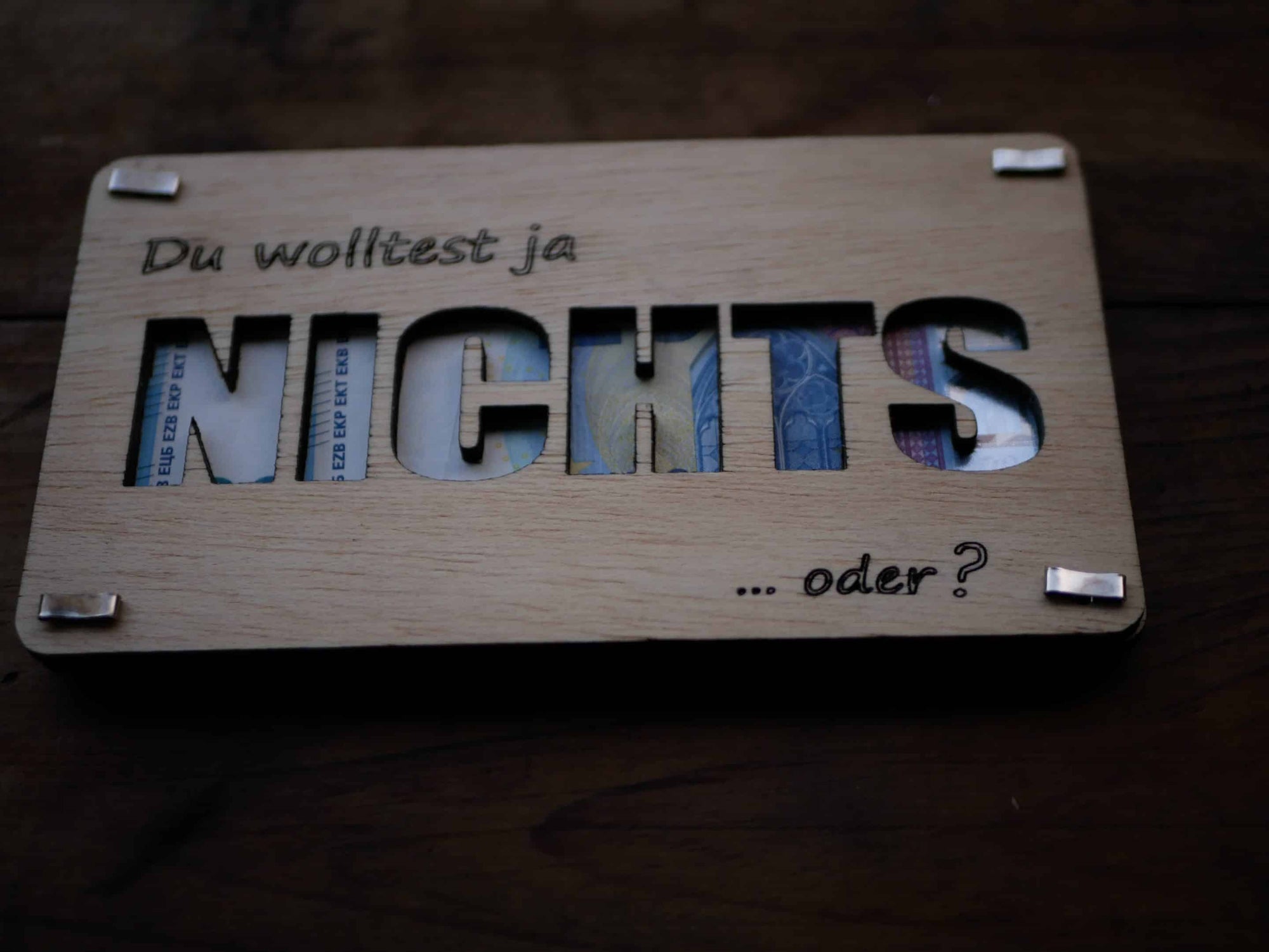 Lasercut Geld Geschenk