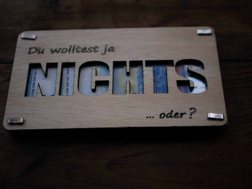 Lasercut Geld Geschenk