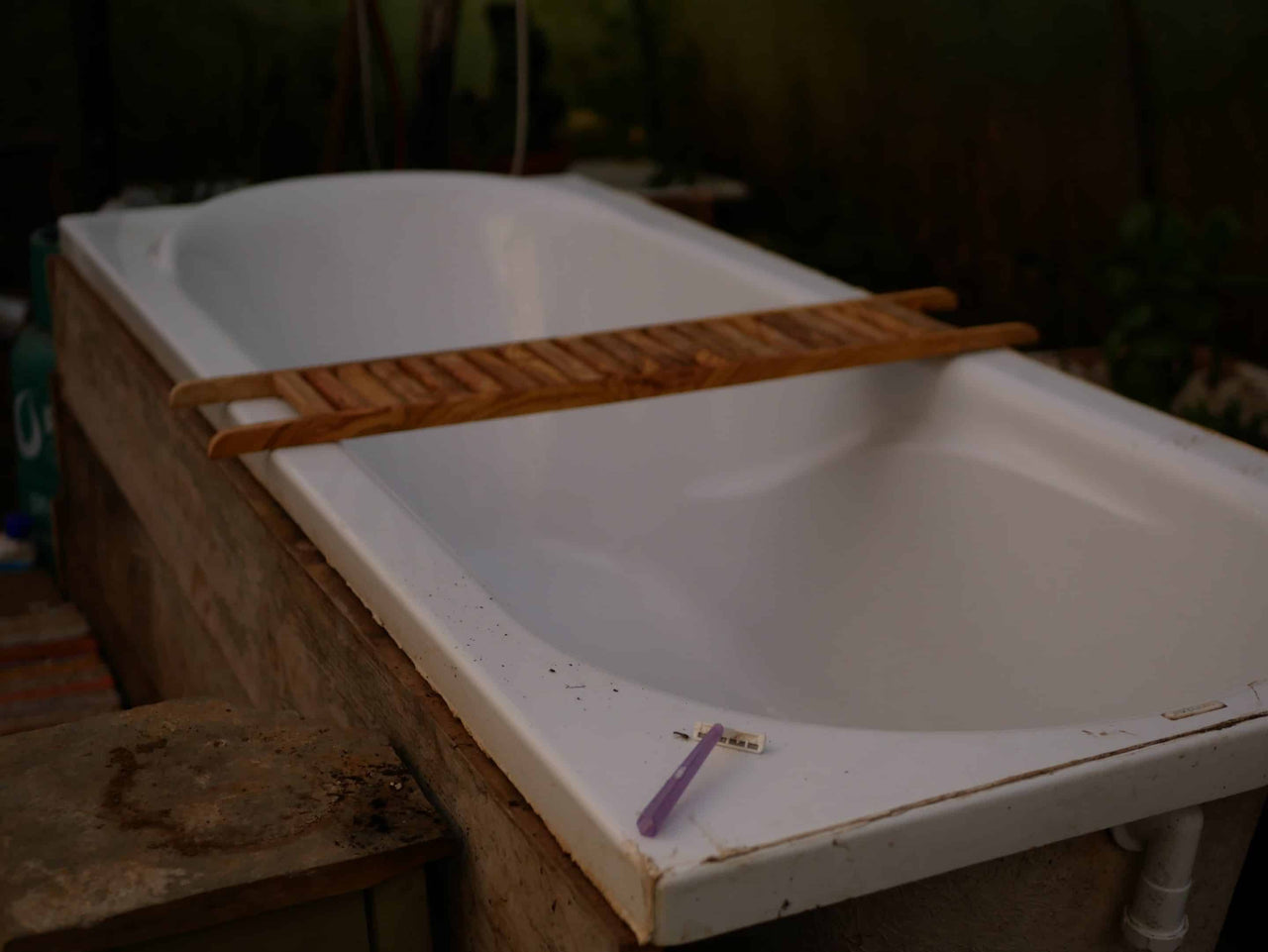Badebrett aus Olivenholz