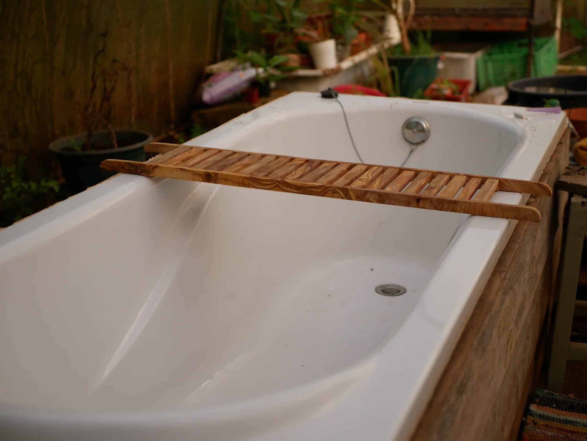 Badebrett aus Olivenholz