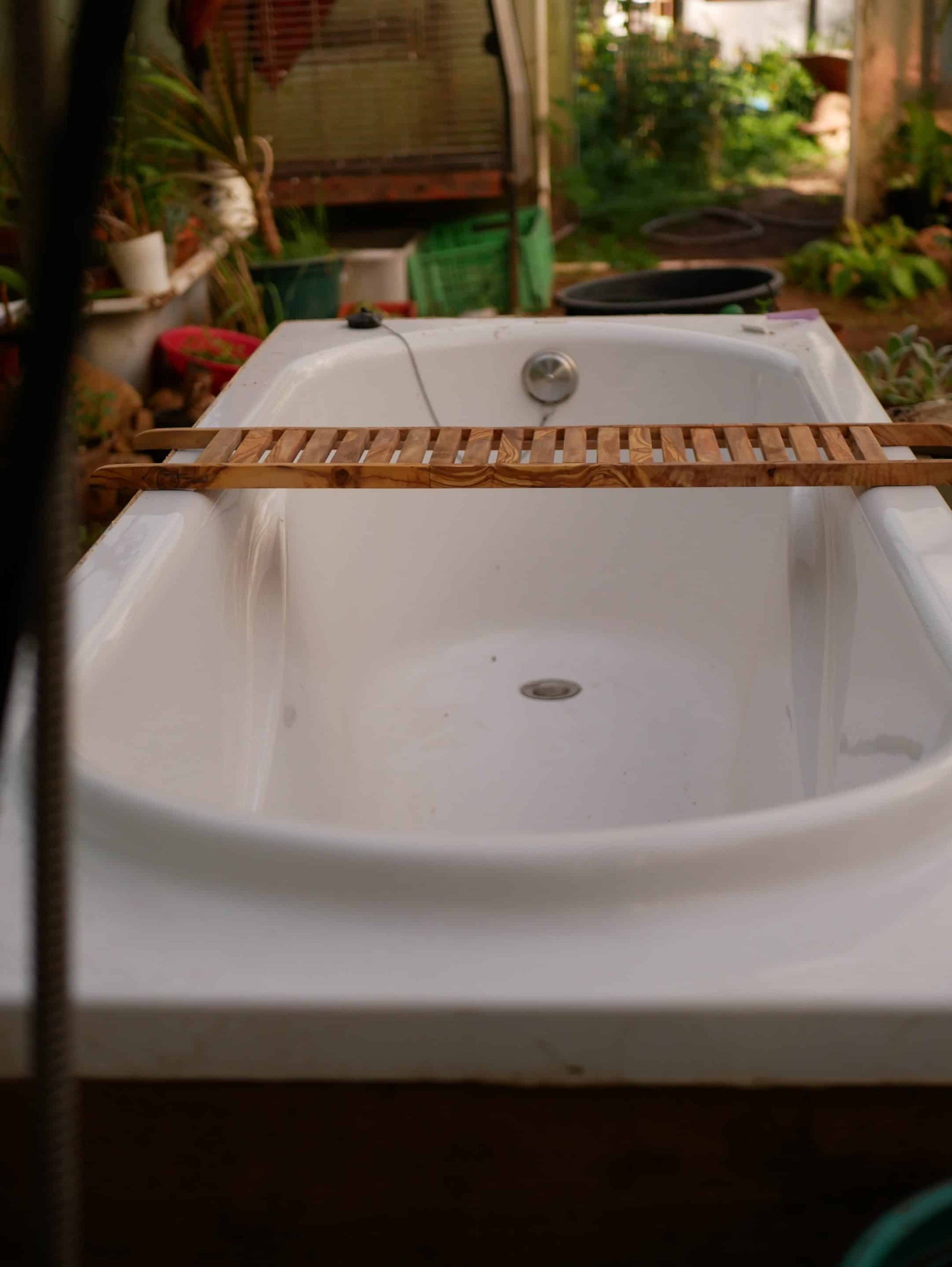 Badebrett aus Olivenholz