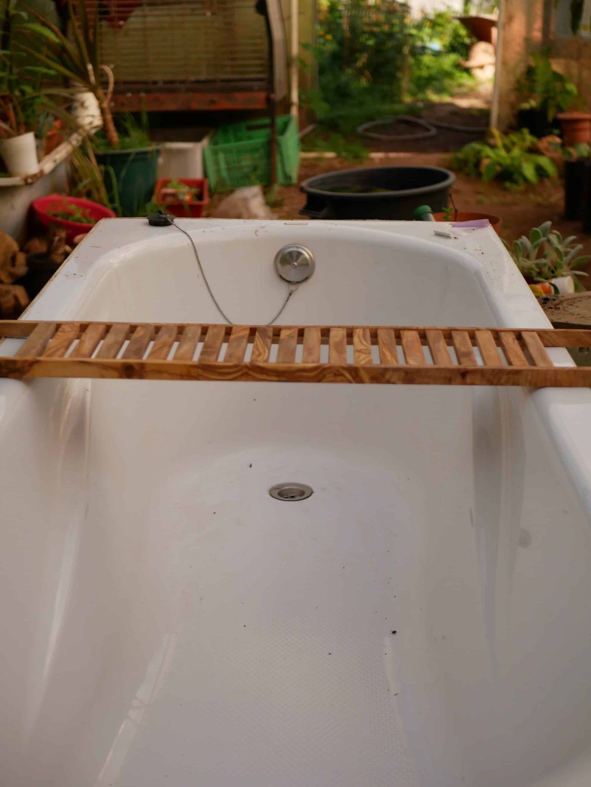 Badebrett aus Olivenholz