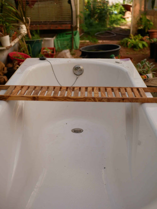 Badebrett aus Olivenholz