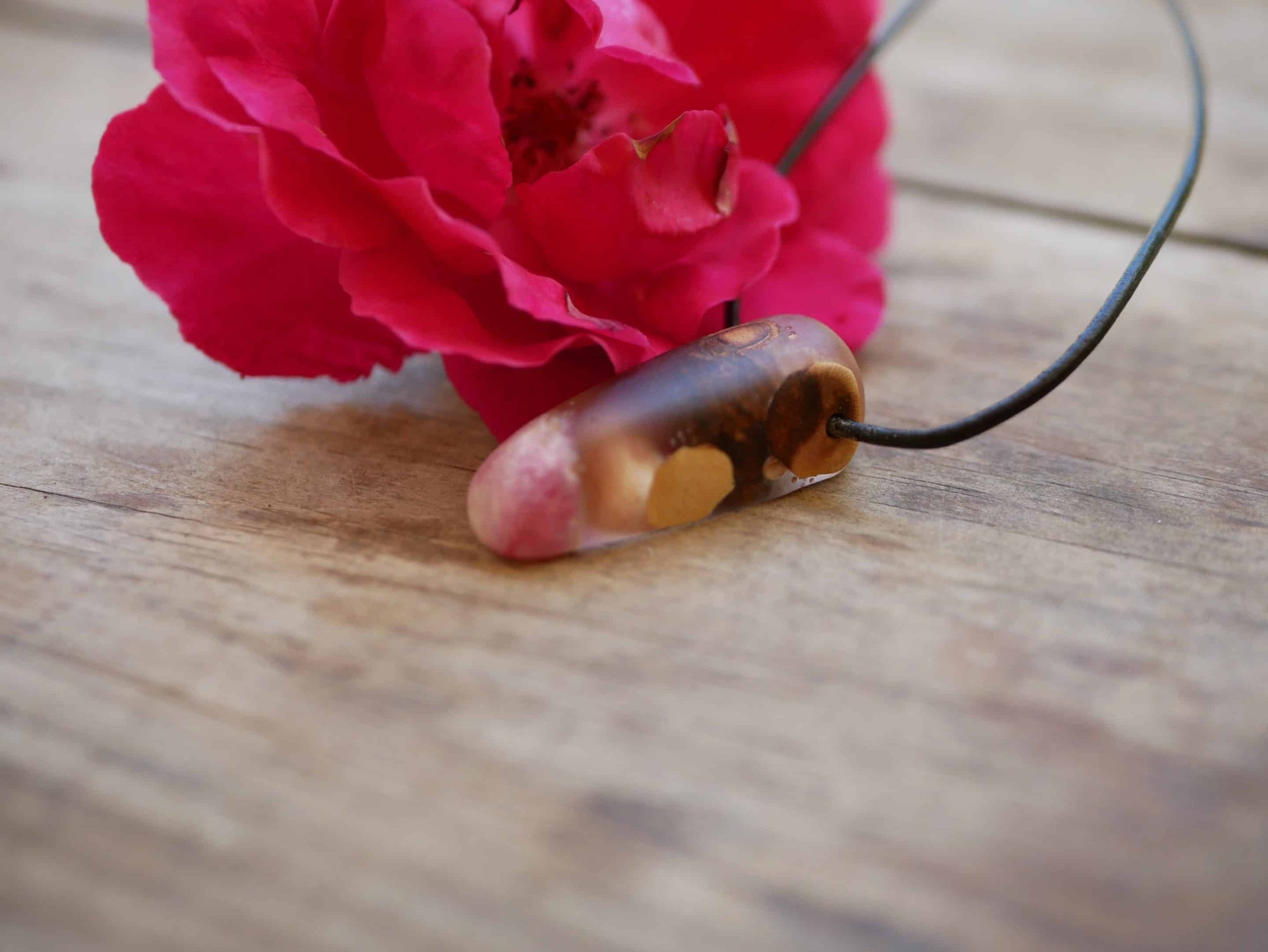 Baumperlen mit Epoxid Rose