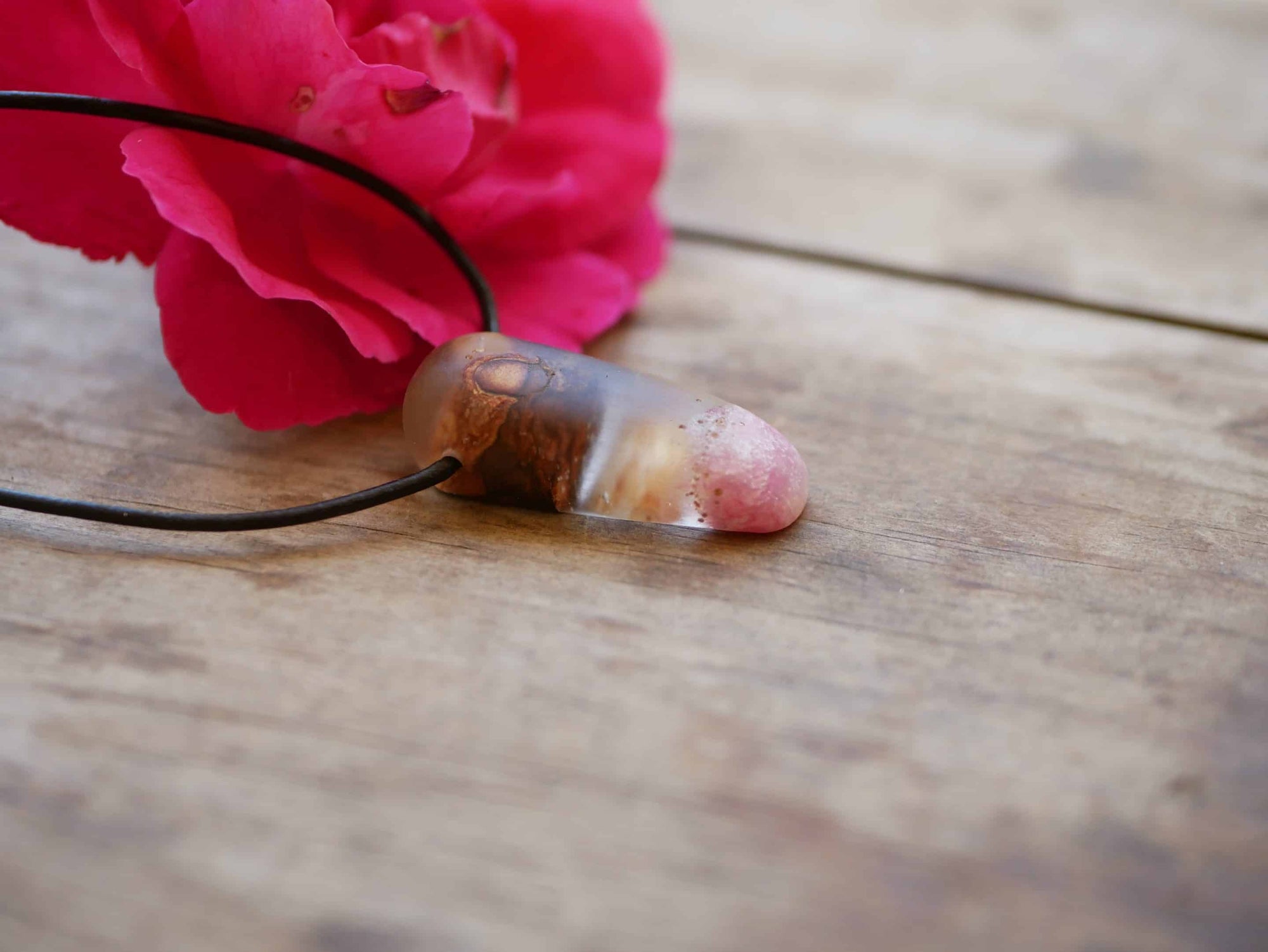 Baumperlen mit Epoxid Rose