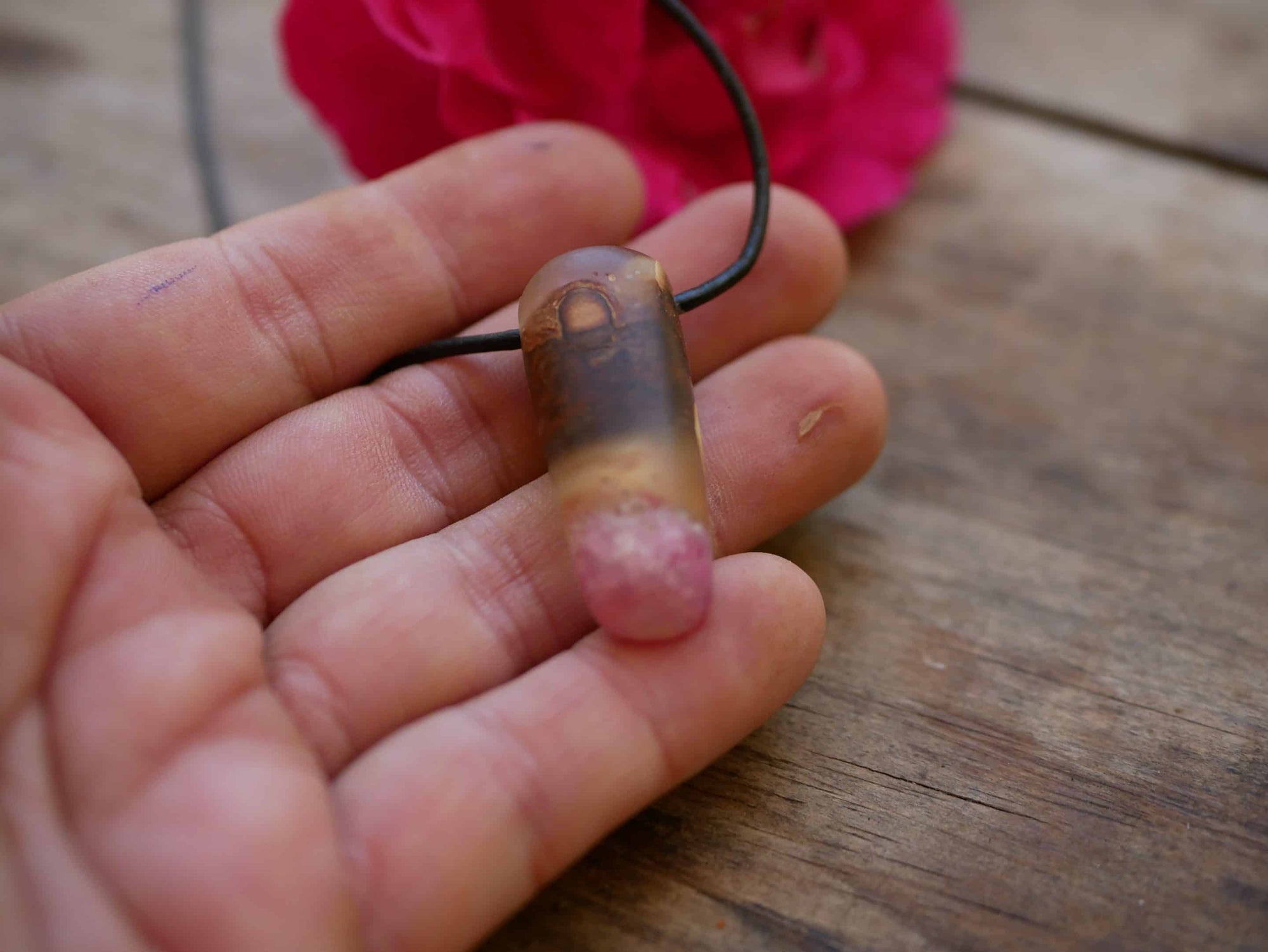 Baumperlen mit Epoxid Rose