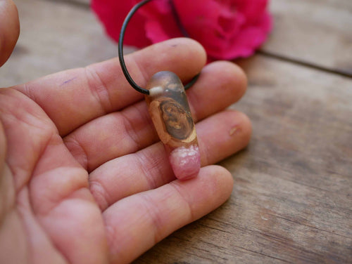 Baumperlen mit Epoxid Rose