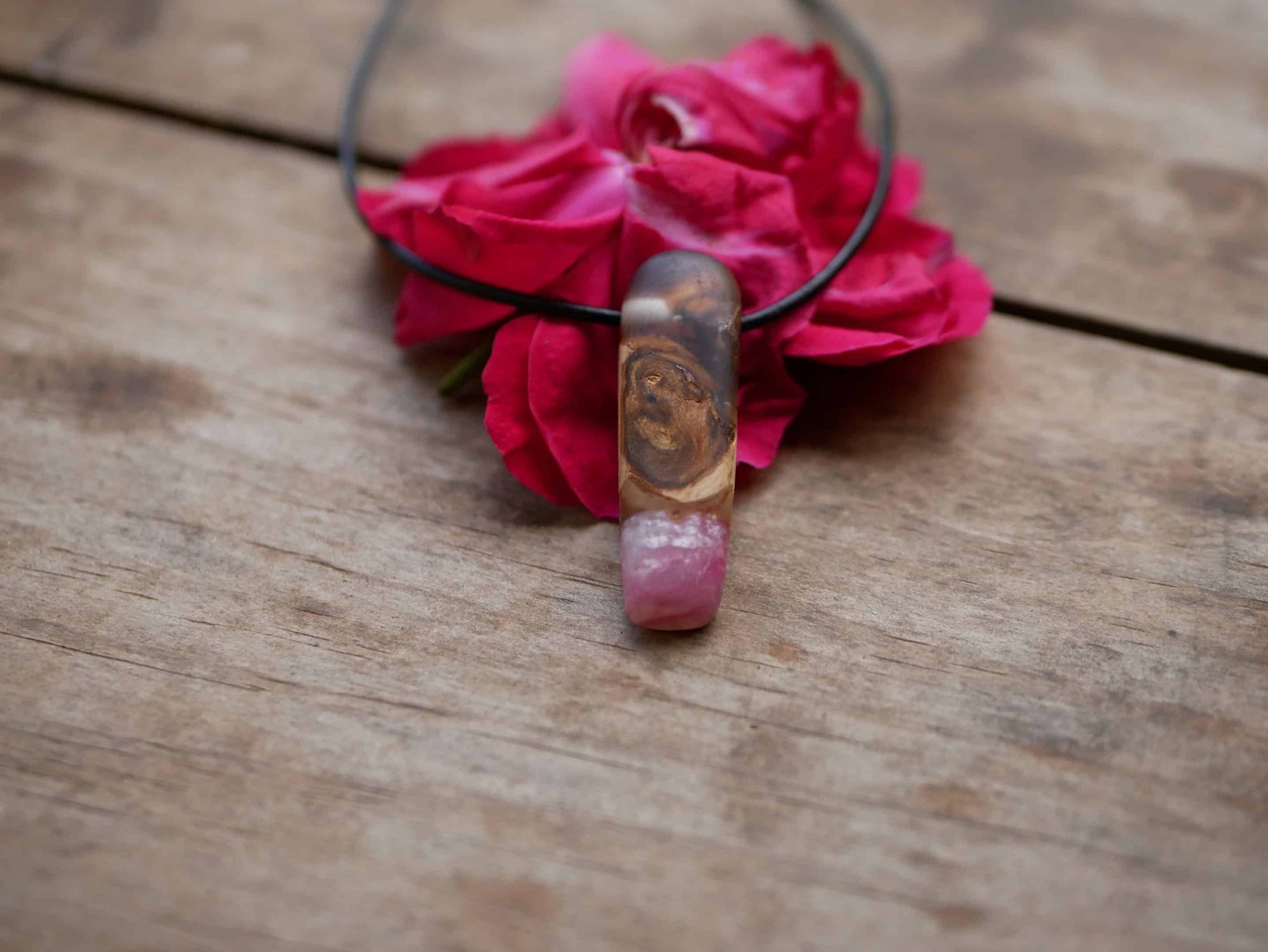 Baumperlen mit Epoxid Rose