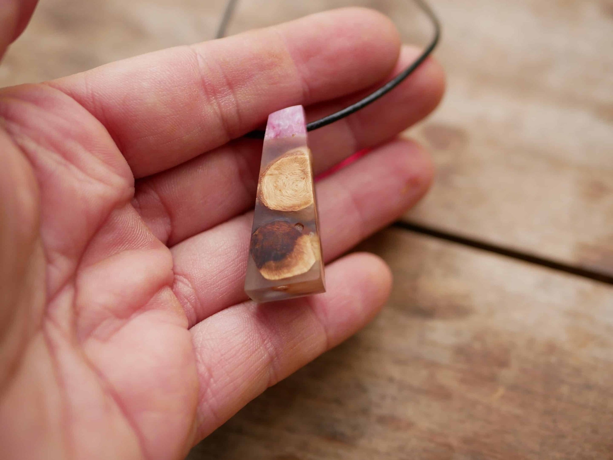 Baumperlen mit Epoxid Rose