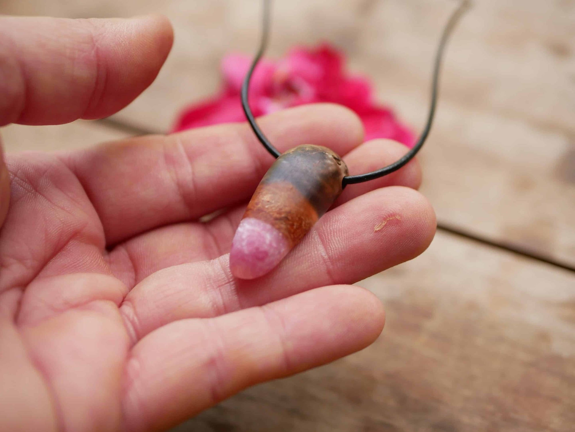 Baumperlen mit Epoxid Rose