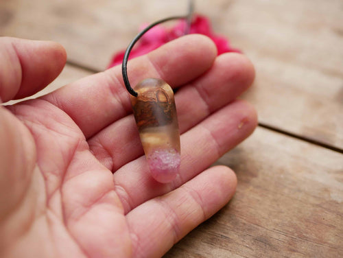 Baumperlen mit Epoxid Rose