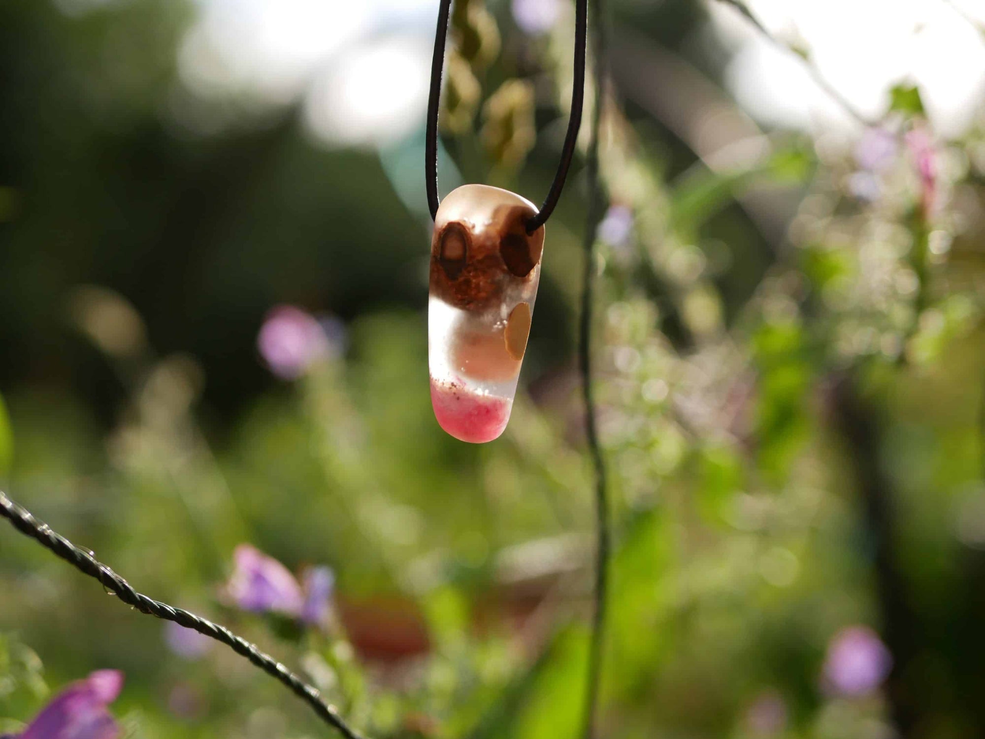 Baumperlen mit Epoxid Rose