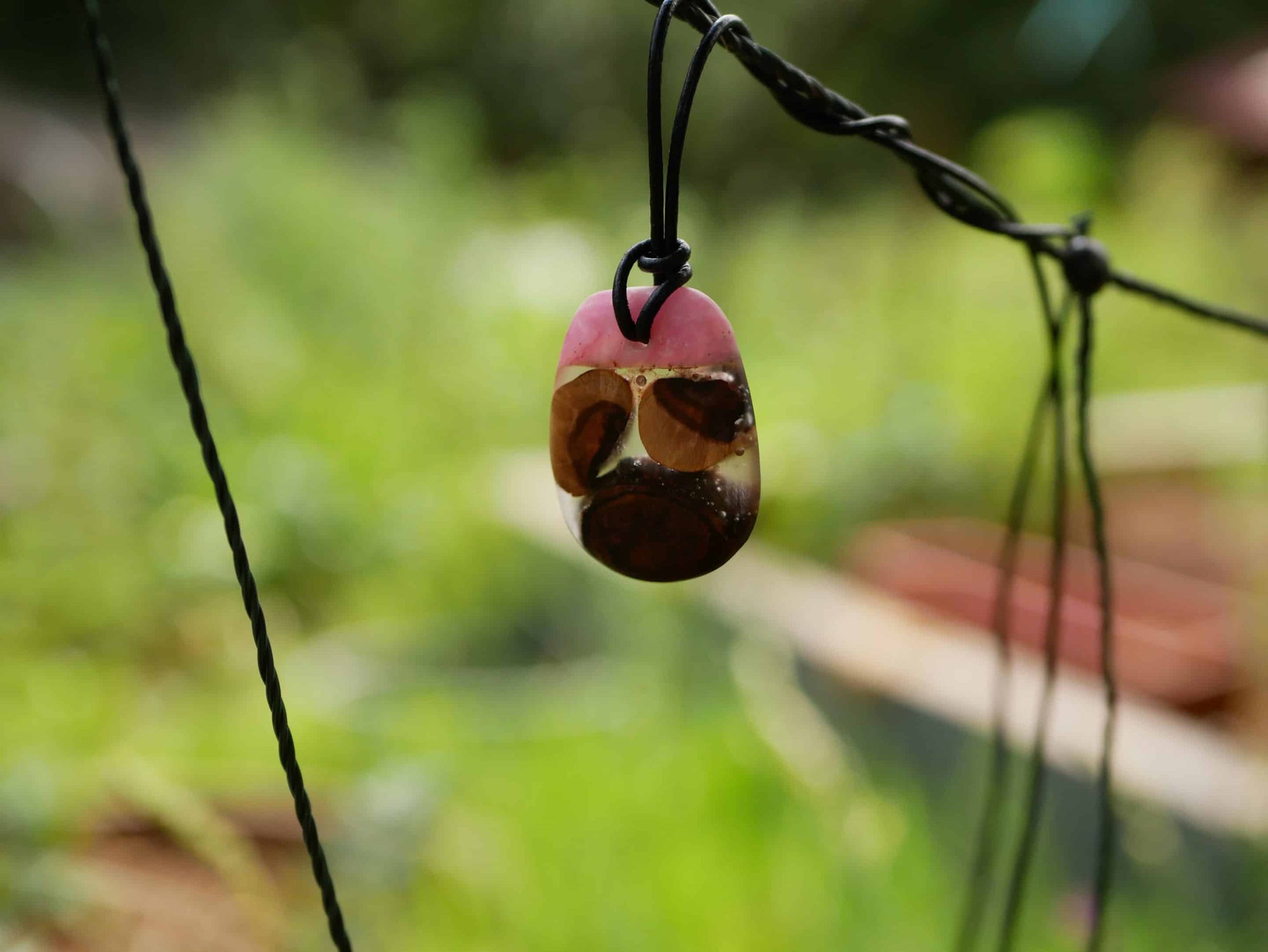 Baumperlen mit Epoxid Rose