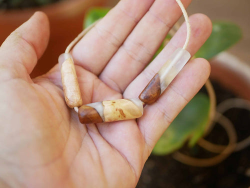 Kette aus 3 Baumperlen Gliedern