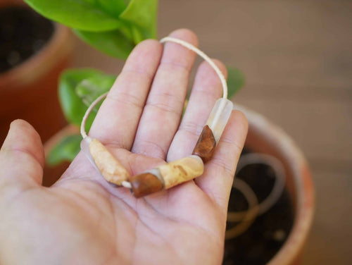 Kette aus 3 Baumperlen Gliedern