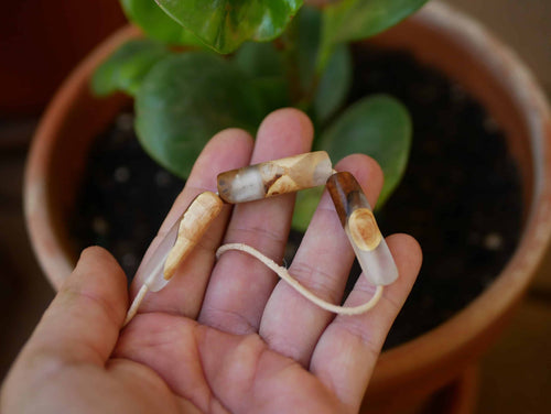 Kette aus 3 Baumperlen Gliedern
