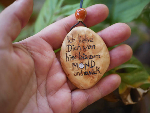 Baumperlenscheibe bis zum Mond mit Mondstein