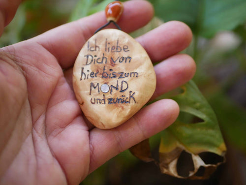 Baumperlenscheibe bis zum Mond mit Mondstein