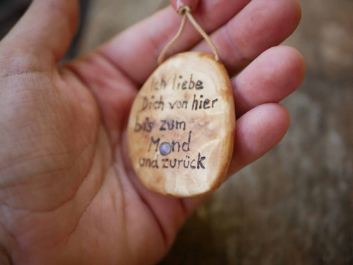 Baumperlenscheibe bis zum Mond mit Mondstein