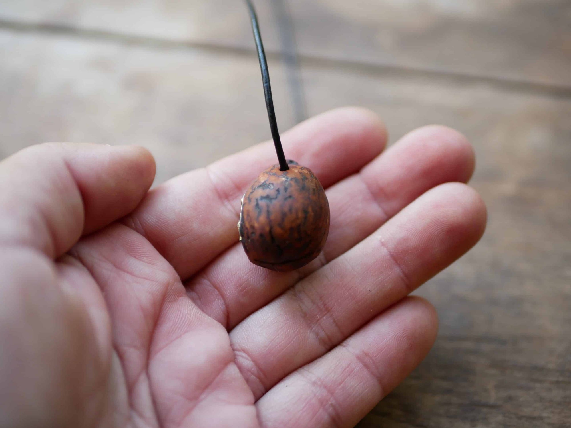 Buddha im Avocadokern Medaillon